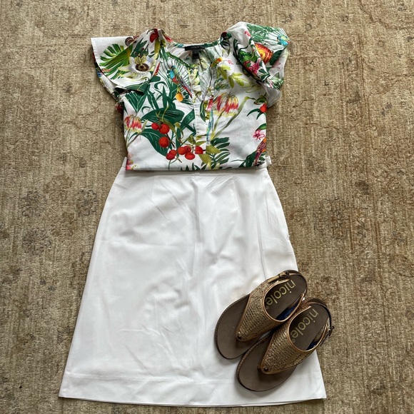 Brooks Brothers Classic White A-Line Skirt - Picture 8 of 9